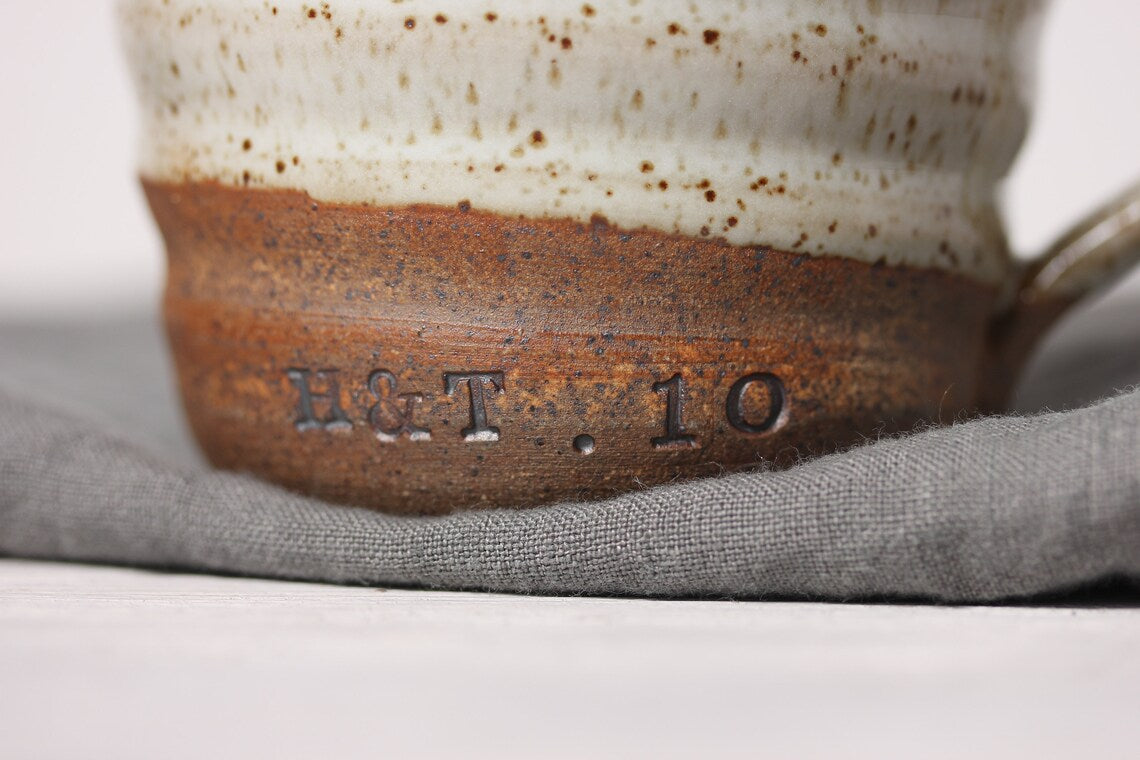 Personalised Rustic Tea Mug