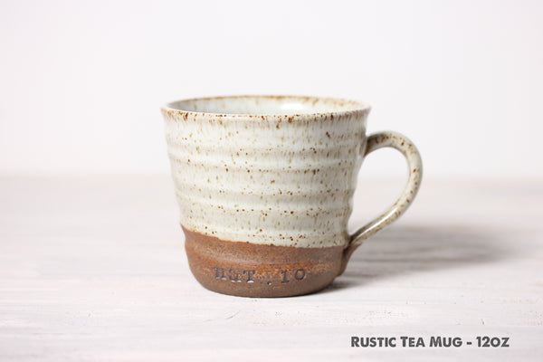 Personalised Handmade Mugs - Wheel Thrown & Hand Stamped Pottery